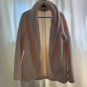 Loft fuzzy cardigan coat NWOT MEDIUM